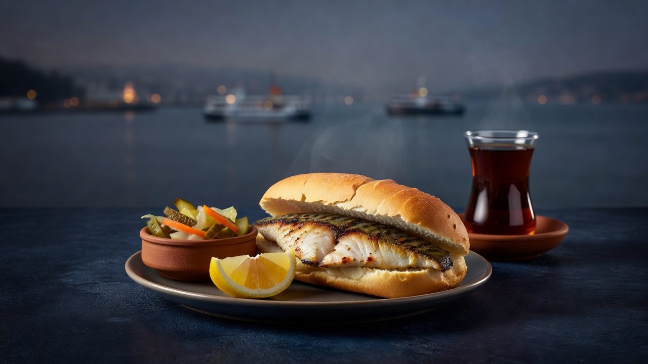 Boğaz kıyısı hissi veren balık ekmek